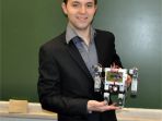 Ludovic présente son robot lors de son Travail de Fin d'études