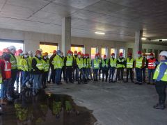 Les étudiants du Master ingénieur en construction et ingénieurs géomètres visitent le chantier du grand hopital de Charleroi